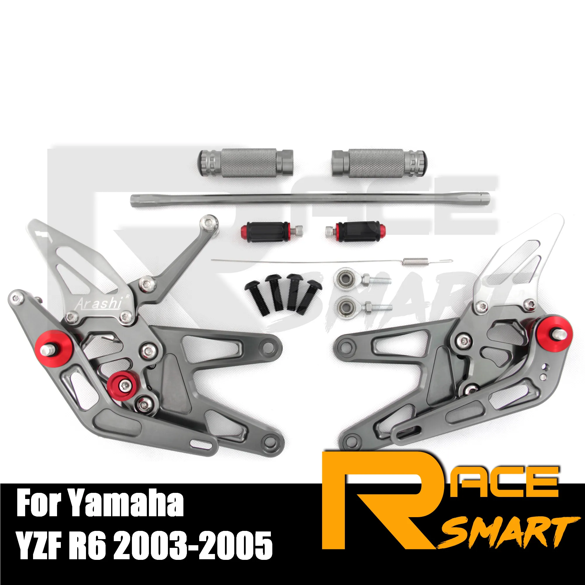 Регулируемые подножки для мотоцикла YAMAHA YZF R6 2003-2005 CNC педали аксессуары YZFR6