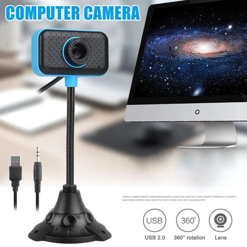 

Hot Digital External Webcam Camera USB Connect Driverless PC Accessories MVI-ing