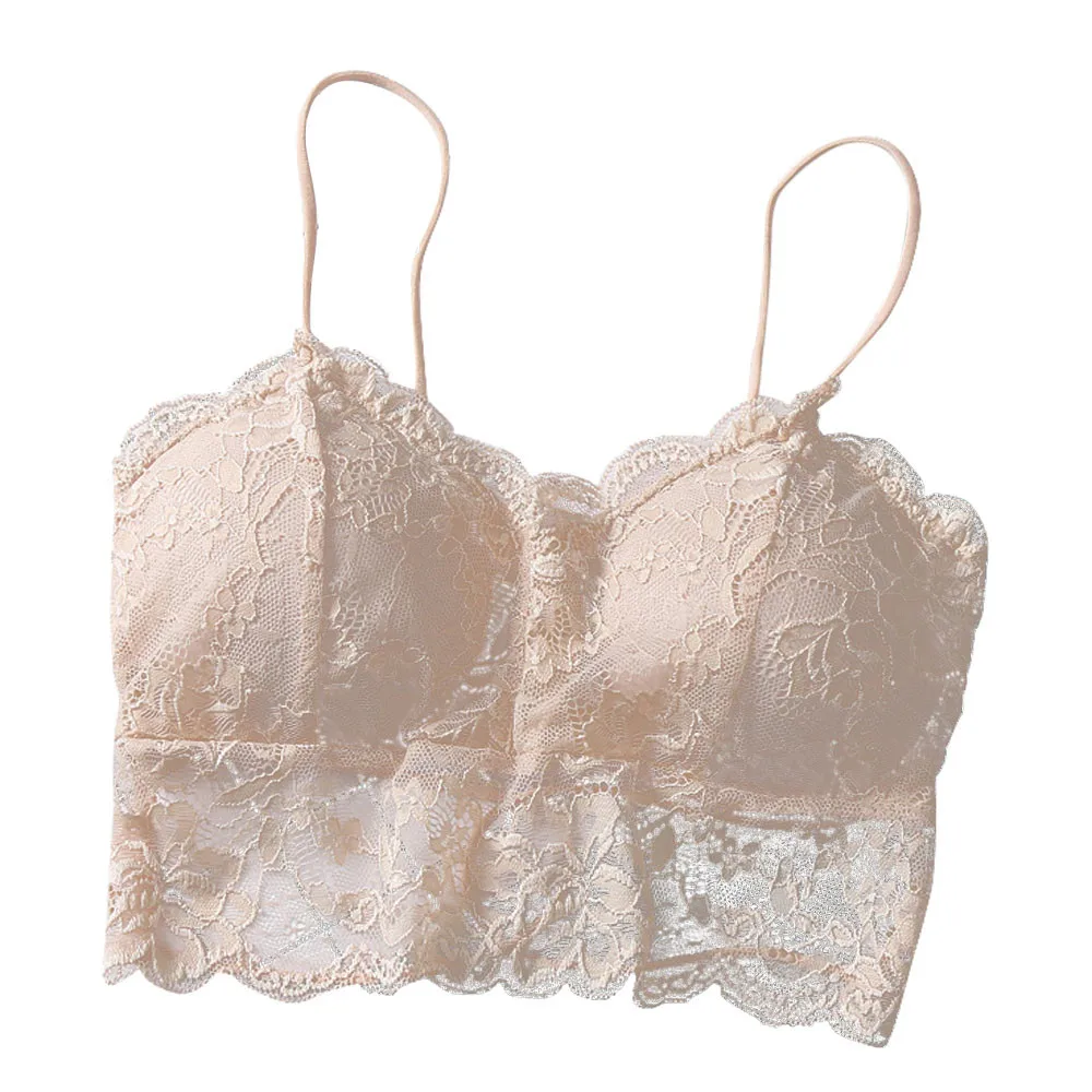 

Tops Selling Sexy lingerie Women Sexy Lace Vest Have A Chest Pad Wearing Floral Underwear For Women Wearing Fitness sport femme