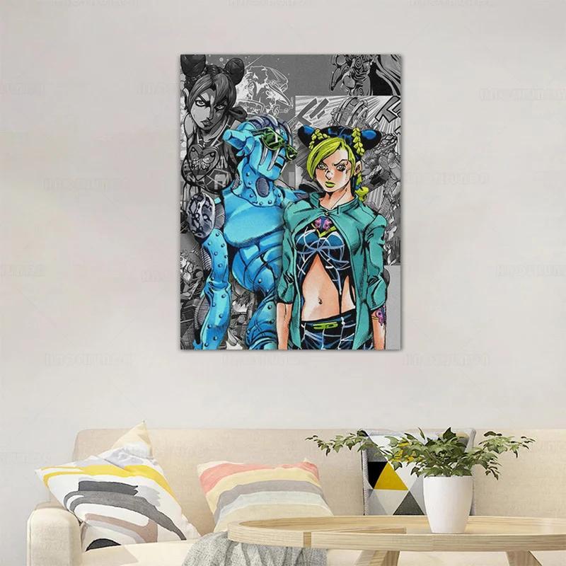 Настенная картина Джоджо Невероятные приключения Jolyne Cujoh холст картины для