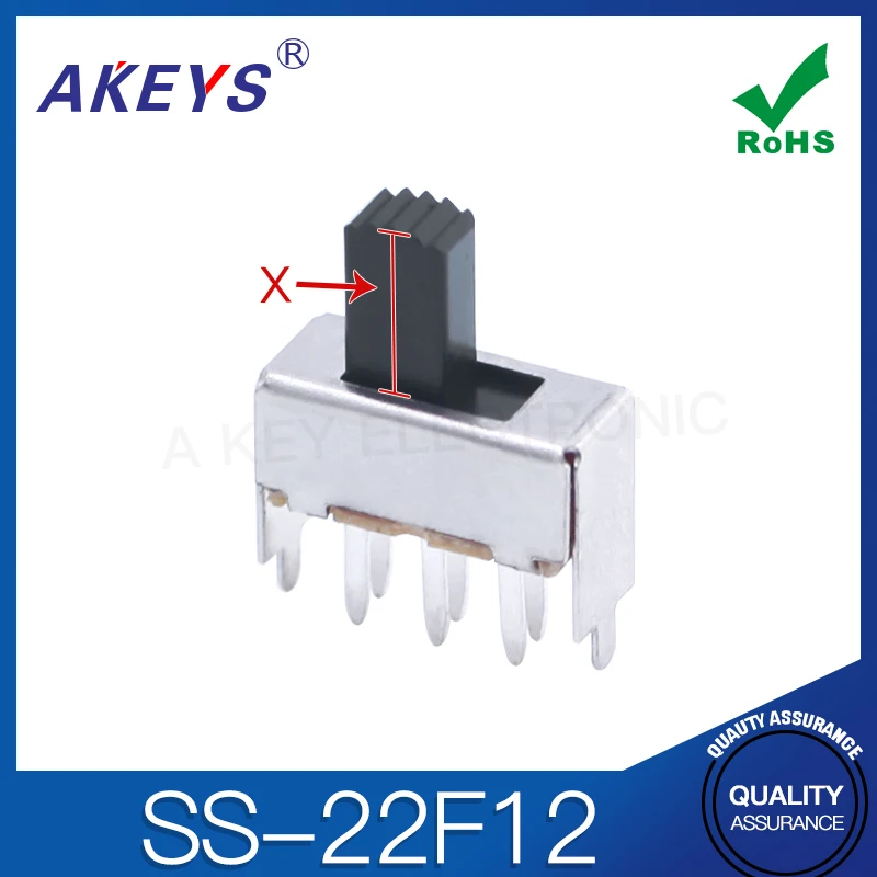 

Ручка SS-22F12 (2P2T), 9 мм, 2-ступенчатый переключатель, 2 фиксированных ножки, 6 футов в вертикальном положении