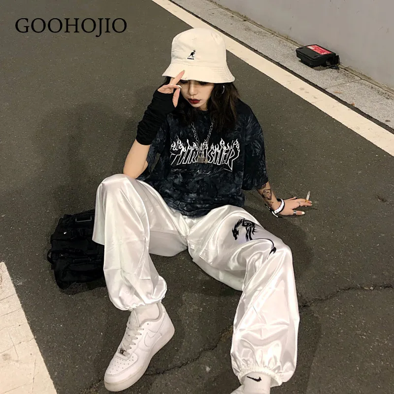 

GOOHOJIO 2021 New Spring and Autumn Pants for Women All-match Sweatpants for Women Loose Fashionable Oversized Women Trousers