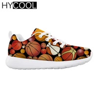 hycool kids beagles basketball print ball printed childrens shoes mesh running shoes lace up kids sneakers footwear boy shoes