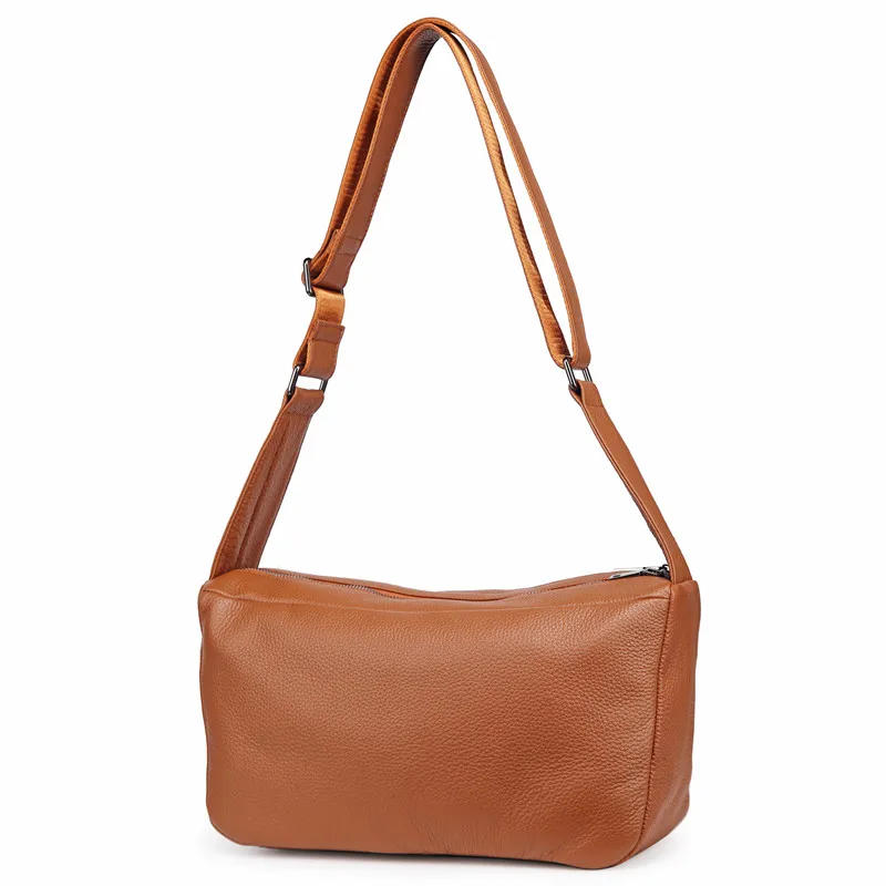 

Women Crossbody Bag Shoulder Bags Real Leather Luxury Handbags Designer Bags For Women 2020 Double zipper Casual Tote Sac A Main