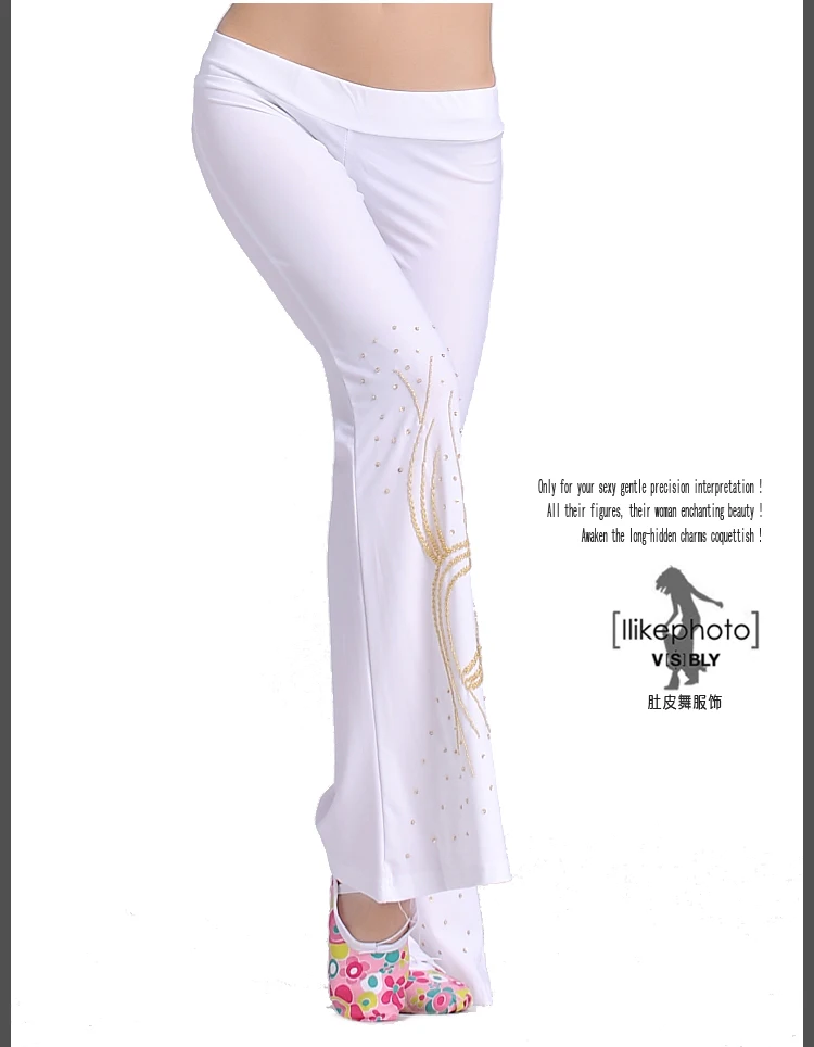 Женские костюмы для танца живота хлопковые брюки с вышивкой и кристаллами |