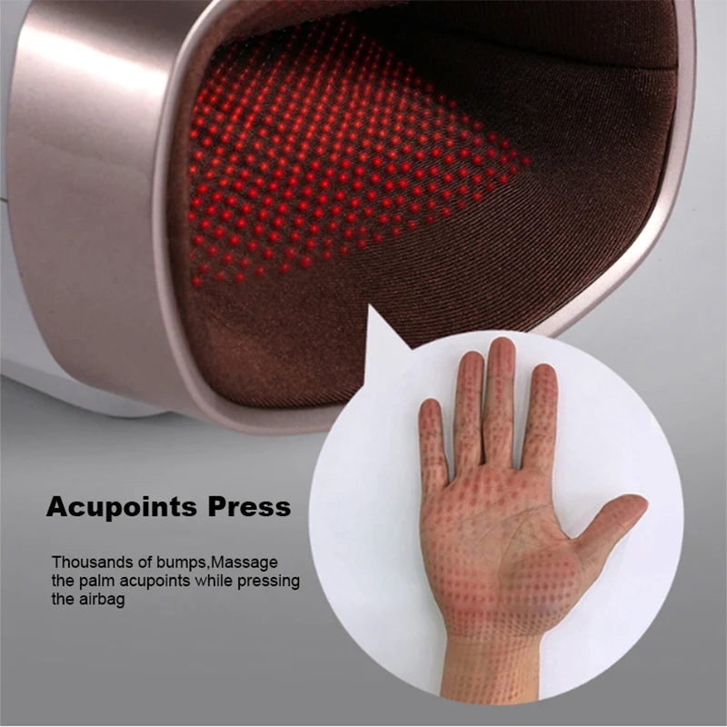 

VOCCVIEN Heated Hand Massager Electric Palm Finger Wrist Acupoint Wireless Massage Vibration Air Compression Device Hot Compress