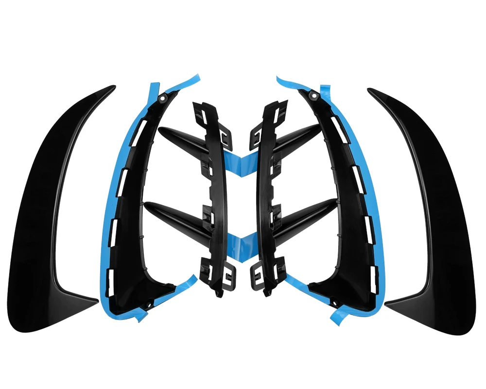 Глянцевая черная накладка на задний бампер наклейки в виде губ заклепки крыло