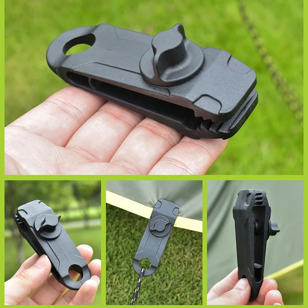 

6pcs Tarpaulin Clip Quality Durable Awning Tent Lashing Buckle Outdoor Camping Awning Hook Windproof Rope Barb Clip