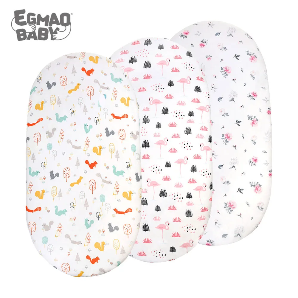 

Universal Bassinet Sheets for Boys & Girls, 100% Breathable Cotton Crib Fitted Sheet Newborn Changing Pad Covers 82*41cm