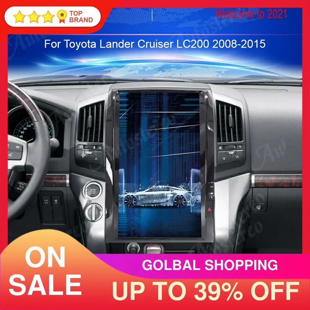 16 дюймов Android 9 0 Tesla стиль Автомобильный GPS навигатор для TOYOTA LAND CRUISER LC200 2008 2015 Авто