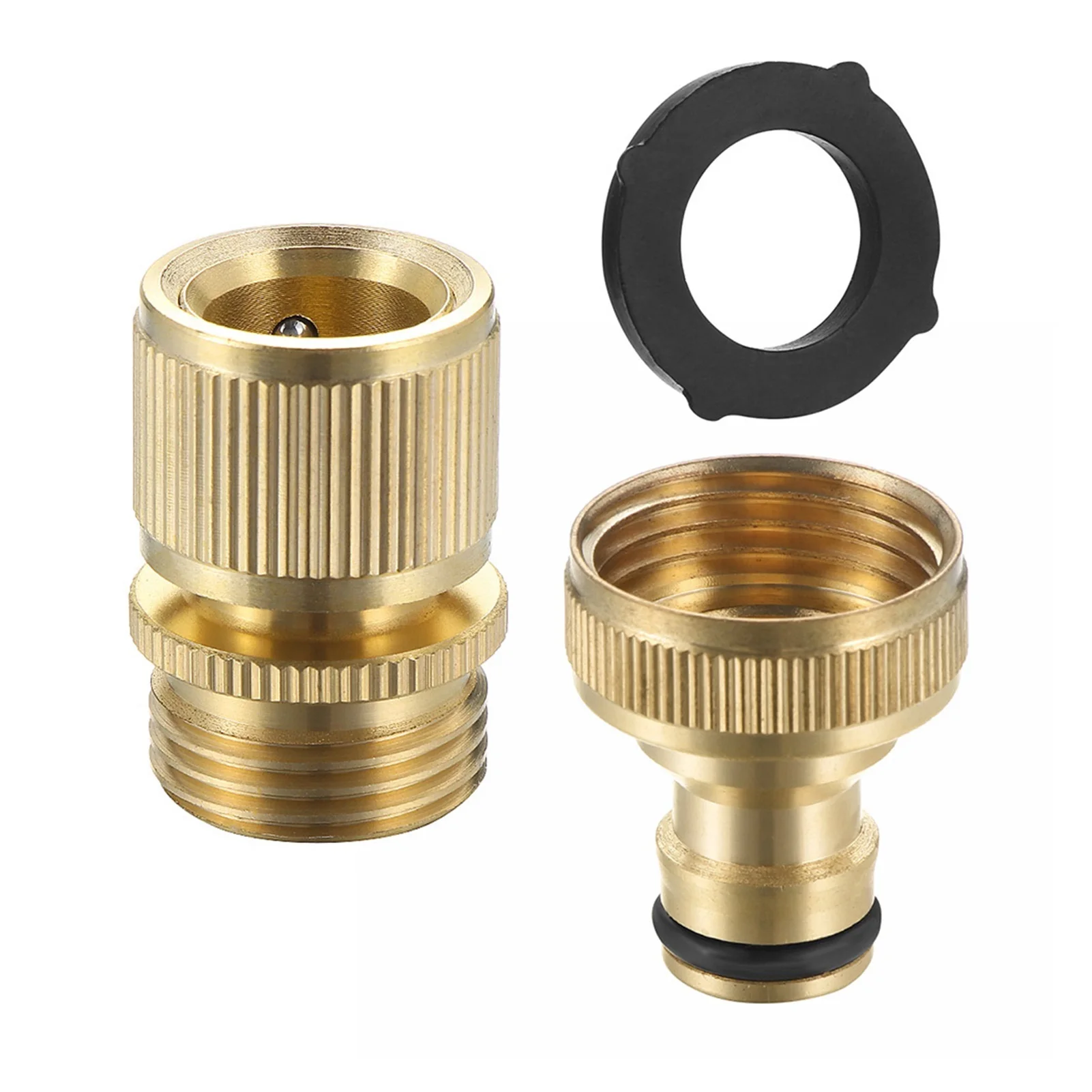 

Universal 3/4 Inch Brass Pipe Tap Garden Water Hose Quick Connector Fitting Adapter