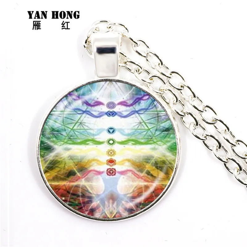 7 Рэйки лечение чакры ожерелье Будда йога кулон для медитации и символ ом