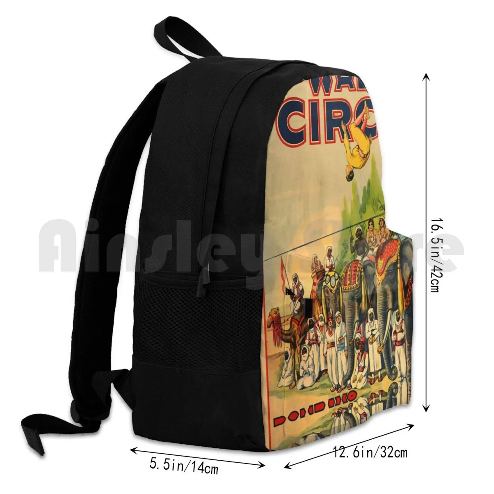 Винтажный цирковый постер-цирковой походный рюкзак Hagenbeck Wallace водонепроницаемый
