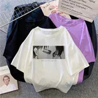 Женская футболка из японского аниме Атака Титанов, летняя свободная Готическая футболка с коротким рукавом