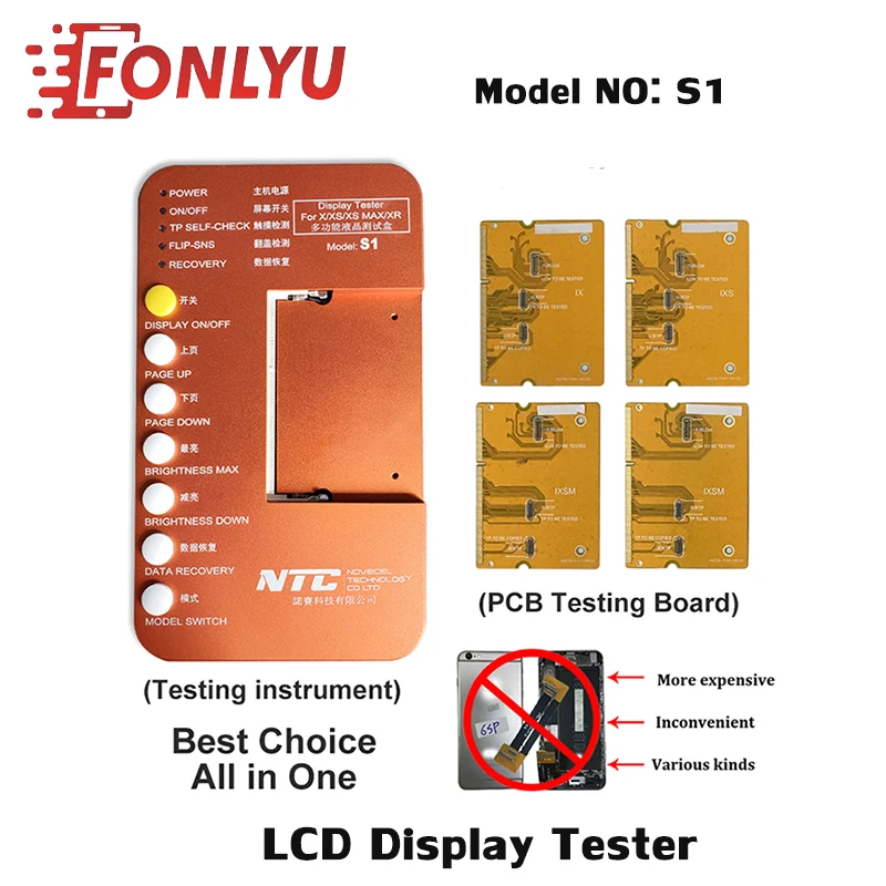 Novecel S1 ЖК-тестер True Tone Repair для iphone 6s до 8P XR XSmax 11 Pro Max дисплей дигитайзер 3D сенсорный экран тестер коробка инструмент