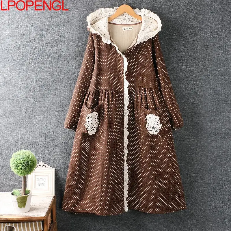 Осенне-зимняя новая куртка с капюшоном пальто женская повседневная одежда