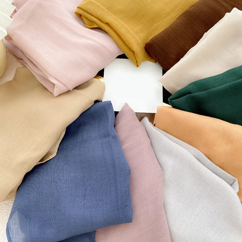 

Plain Solid Colorful Large Spring Winter Scarves Wrap Stoles Pashmina Muslim Hijabs 55*185cm Spring Women Cotton Linen Scarf