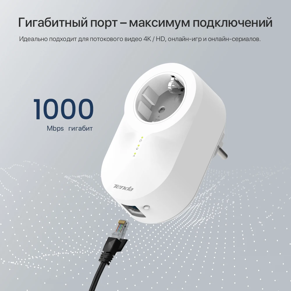 PH6 Powerline (PLC) AV1000 комплект гигабитных адаптеров 2 шт. / Лот |