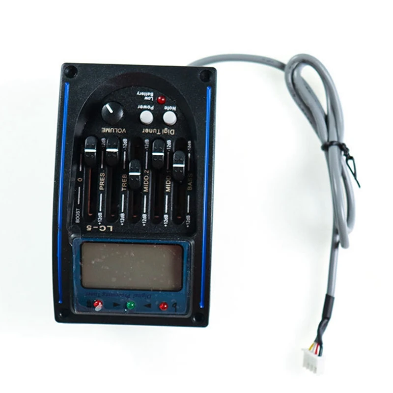 

5-Band Prener LC5 Acoustic Guitar Pickup Preamp EQ LCD Tuner Piezo Equalizer