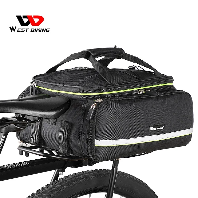 WEST BIKING сумки на багажник велосипеда 20 л вместительная Задняя сумка 3 в 1 для