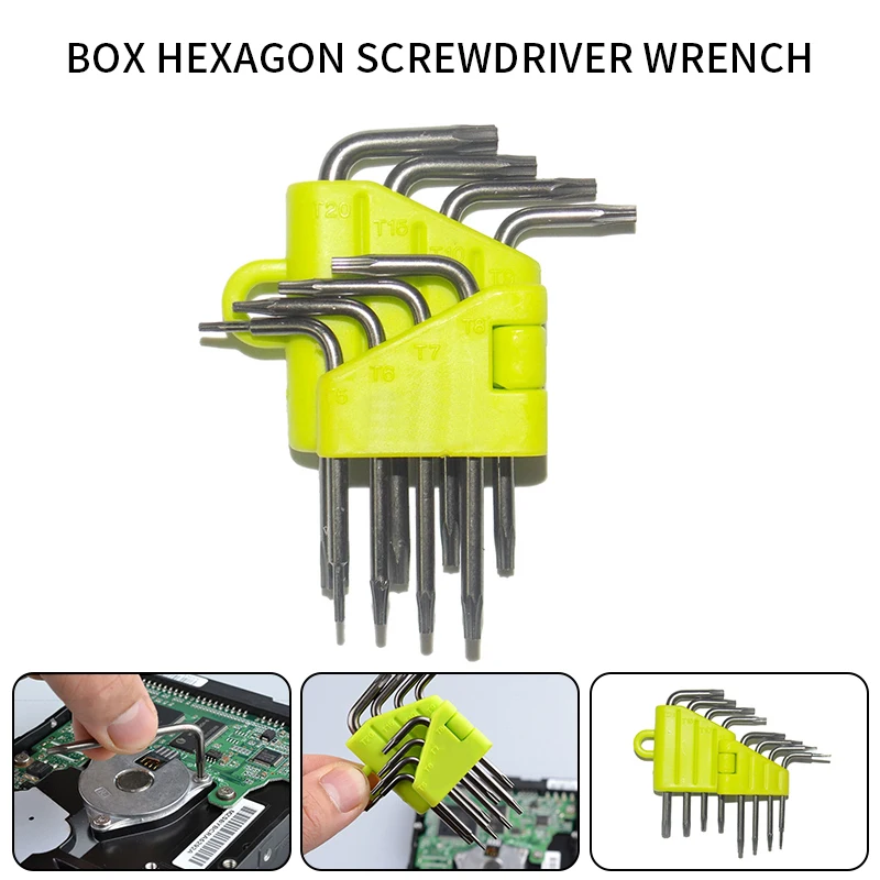 

8 in 1 Screwdriver Set T5 T6 T7 T8 T9 T10 T15Star Wrench Tool Kit Wrench Star Wrench Torx Screwdriver kit