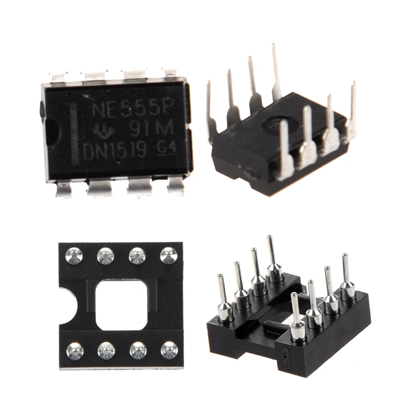 50 шт. NE555P NE555 DIP-8 один биполярный таймеры IC с 60 шт 8 Круглый контактный 2 54 мм Шаг DIP Ic