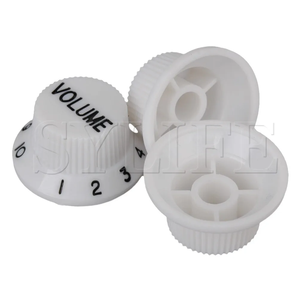 3x верхняя крышка для электрической гитары регулятор звука белая пластиковая