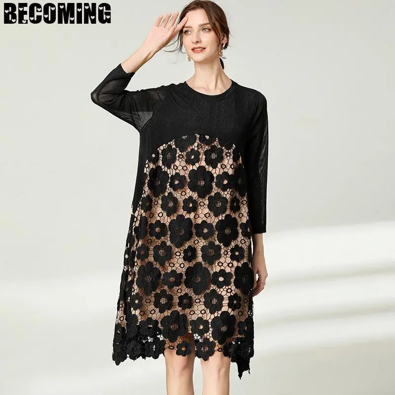 Осеннее высококачественное платье для беременных с длинным рукавом женское