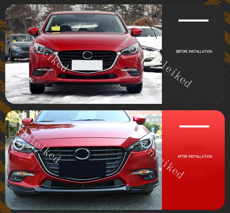 Автомобильный Стайлинг ABS черный передний бампер решетка рама молдинг отделка