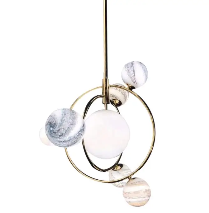 Люстра со звездами в нордическом современном минималистичном стиле креативная