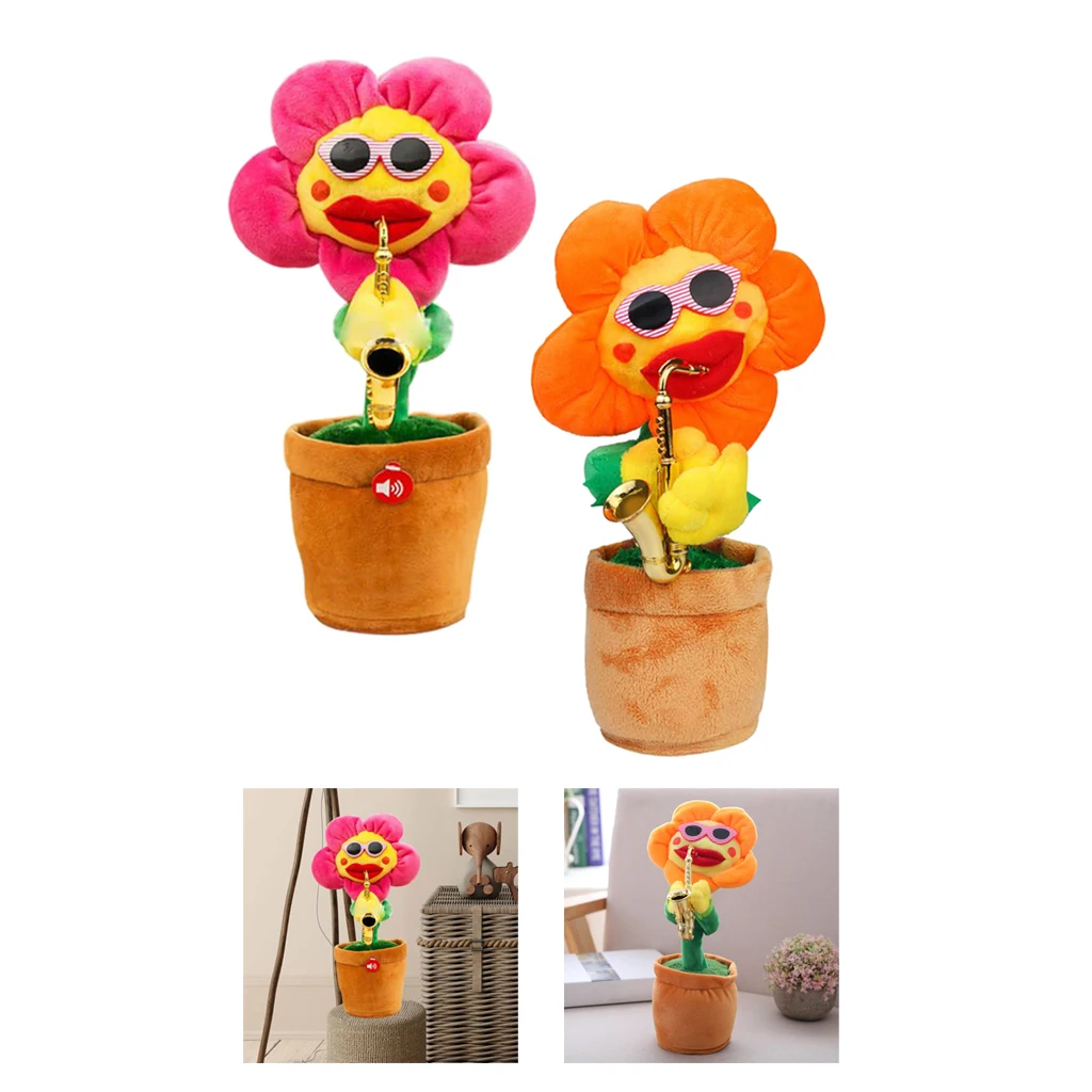 

2x Cute Plush Swing Twist Dancing Singing Doll Bookshelf Ornament