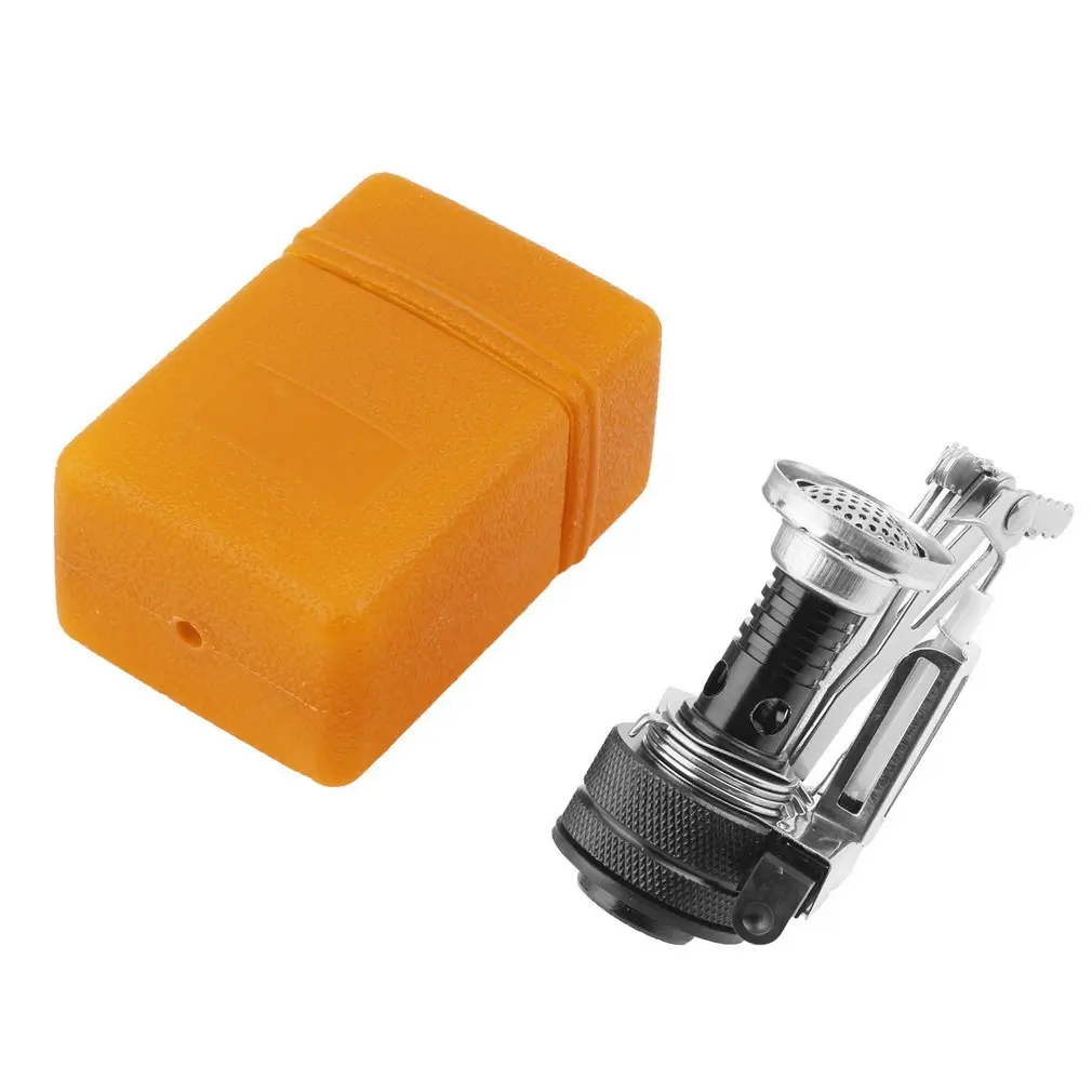 

Портативная Складная мини-горелка для кемпинга, приготовления пищи, газовая горелка, наружная стальная горелка, чехол для горелки из нержав...