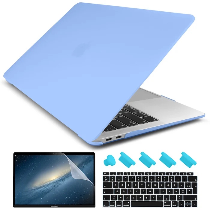 Solid Blue Матовый Кристальный пластиковый жесткий чехол для MacBook Pro Pro retina 13 15 дюймов A1706/A1707 Touch Bar New Air 13A1932 - Цвет: Solid Blue