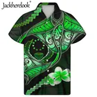 Jackherelook Понпеи полинезийская культура Tribe Island Ретро Татуировка 3D принт Menh гавайская рубашка Летняя уличная короткий рукав Топ