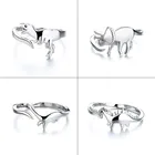 Модное прекрасное серебряное кольцо для женщин, Открытое кольцо с животным динозавром, подарок для девушки, оптовая продажа, роскошные индийские ювелирные изделия