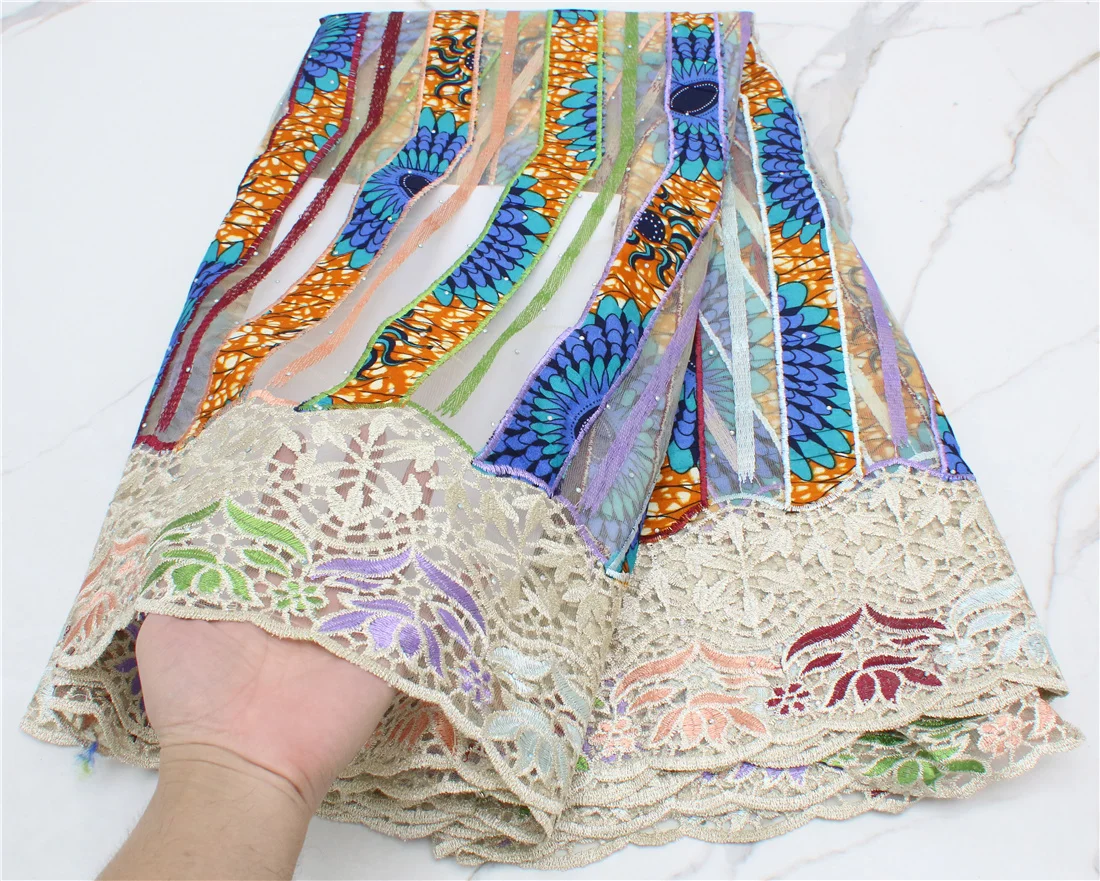 

PGC African Bazin Riche Lace Fabric 2021 High Quality Guipure Lace Material Nigerian Lace Fabric For Wedding Dress YA4436B-1