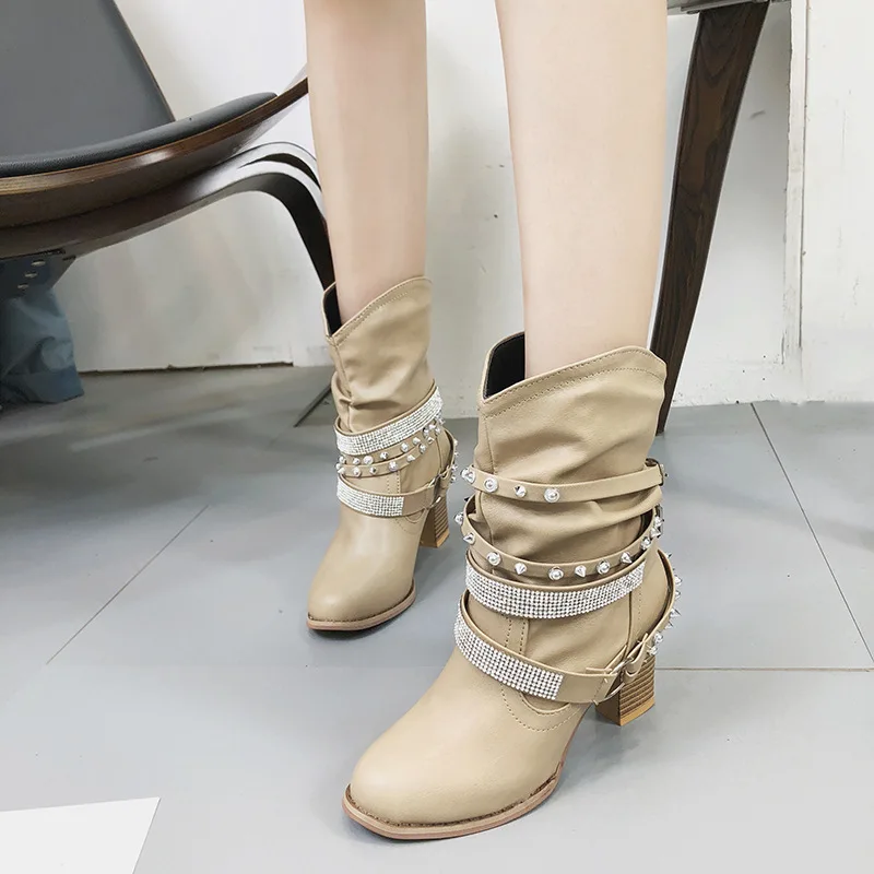 Осенние ботильоны с перфорацией женские туфли на высоком каблуке обувь