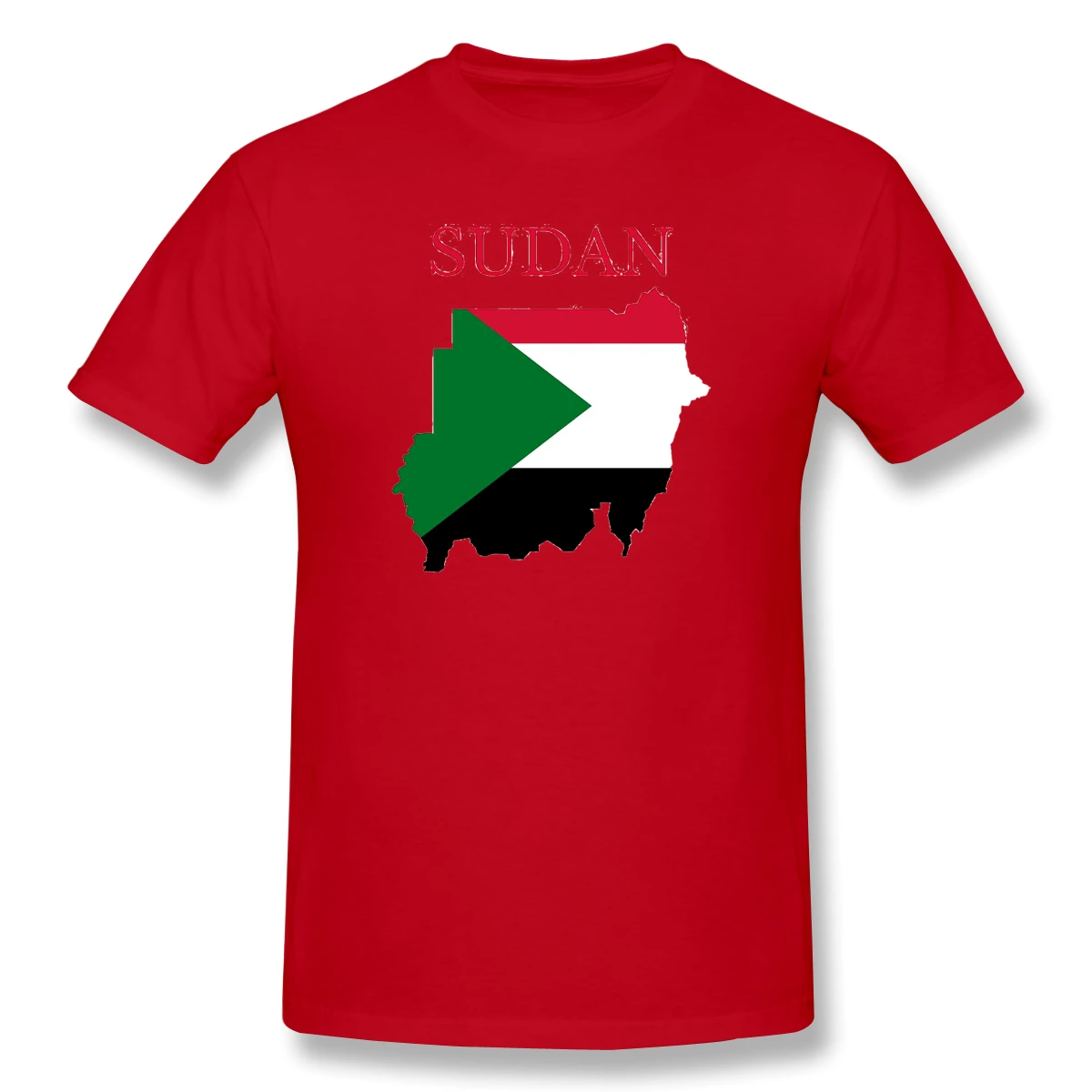 

100% cottonSudan Flag Map Sarcastic Men Women Basic Short Sleeve T-Shirt R282 Tees Tops European Size