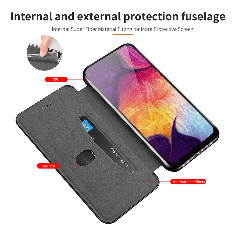 Кожаный чехол книжка для Samsung Galaxy A50 2019 бумажник A 50 A40 A70 A10 A20 A20e A30 M10 M20 оболочка