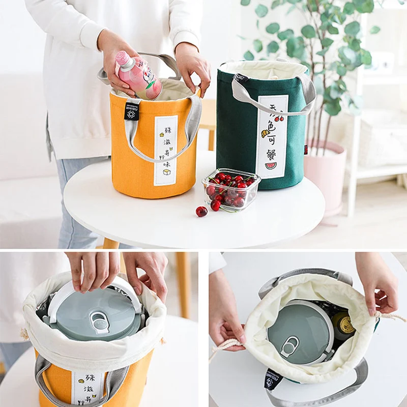 

Personality Keep Fresh Lunch Bag Portable Woman Food Thermal Package Child Outdoor Camping Hiking Picnic Cooler Pouch Supplies