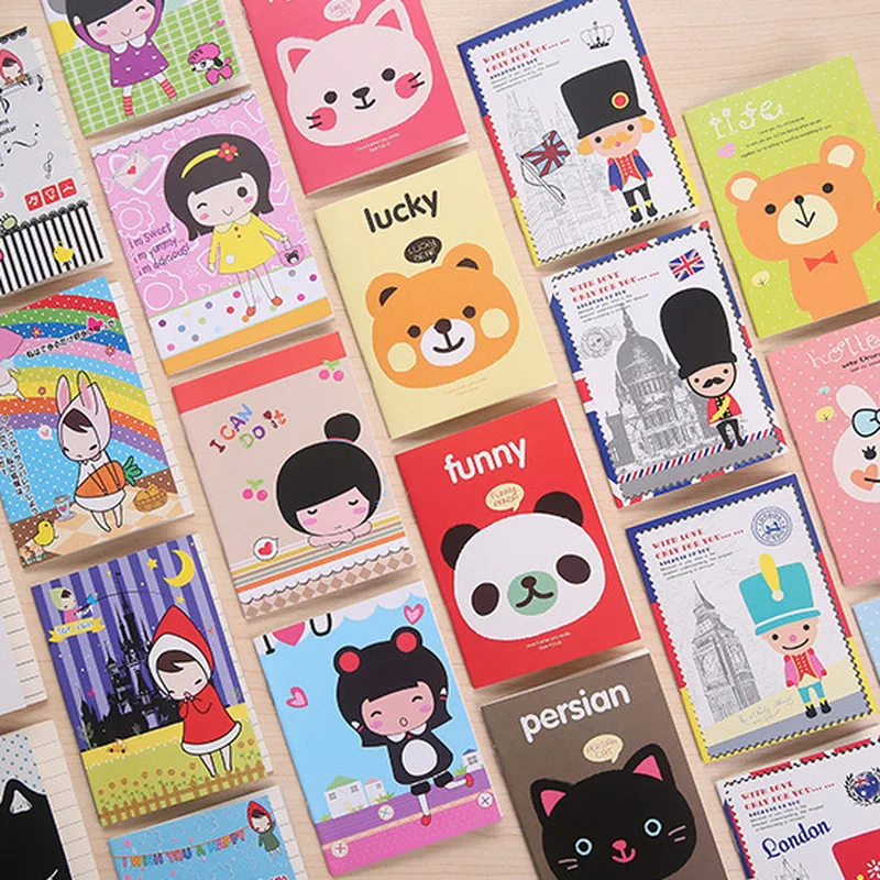 4 шт./компл. Kawaii notebook мини дневник для детей школьная запись 40 страниц подарки