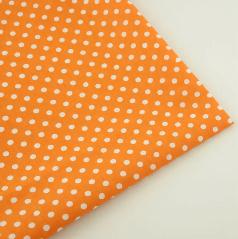 Хлопковая ткань Booksew в белый горошек дизайнерский оранжевый домашний текстиль с
