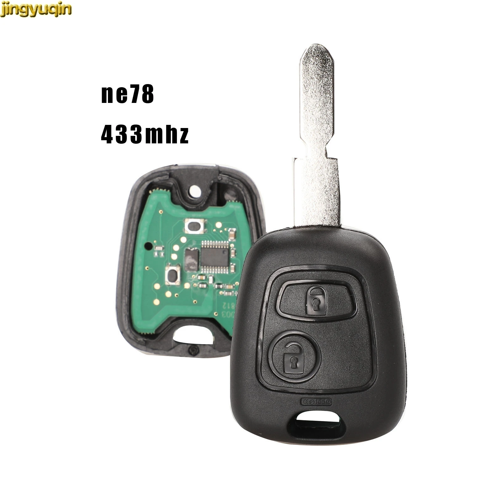 

Jingyuqin Remote Control Car Key For Citroen C2 C3 C4 C6 Saxo Picasso Xsara Berlingo Peugeot 206 306 307 106 207 Partner 2Button