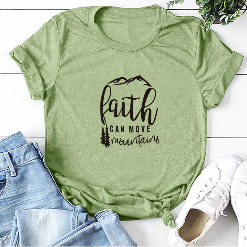 

Футболка женская летняя с принтом и круглым вырезом