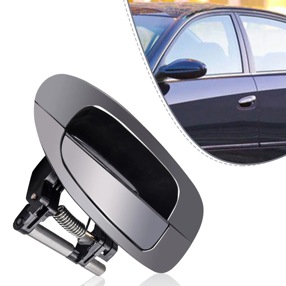 

Door Handle Smooth Black Exterior Outside Kit Set of 4 for 02-06 for Nissan Altima