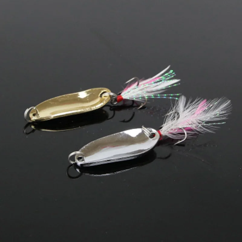 Металлическая рыболовная приманка Luya с блестками и перьями жесткая бионическая