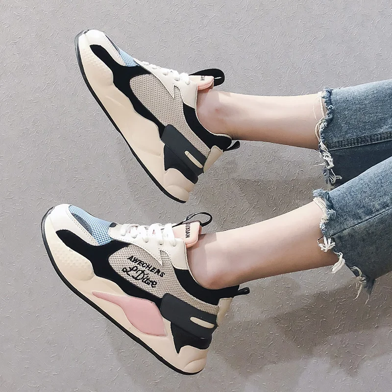 Женские кроссовки 2019 сетчатые дышащие с подбором цветов для бега и ходьбы | Спорт