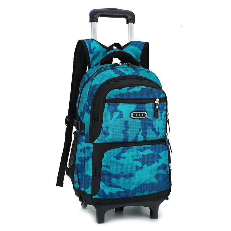 School Children Removable Bags Six Wheels Children's Trolley school Backpack Primary Schoolbags Boys Girls kids Wheeled Backpack