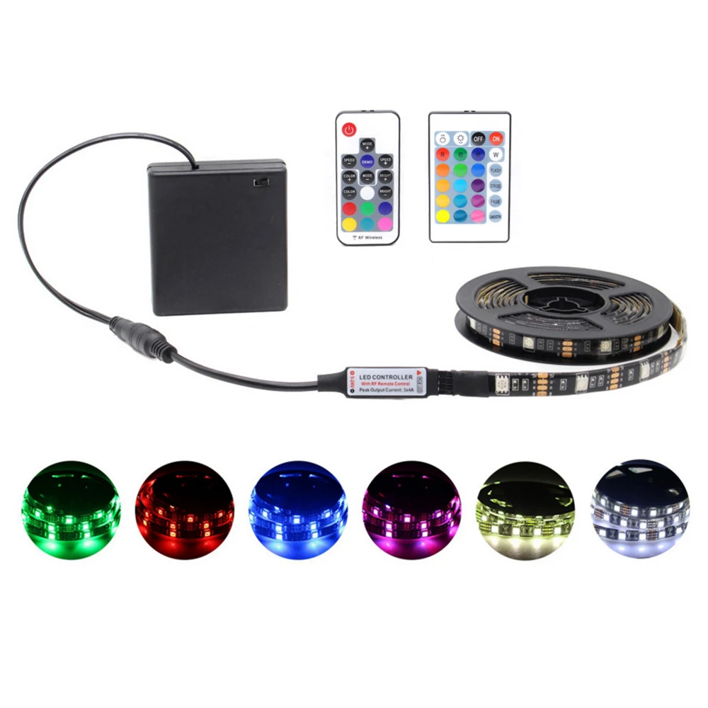 Батарея питания RGB светодиодный светильник 5050 5V DC дистанционное управление