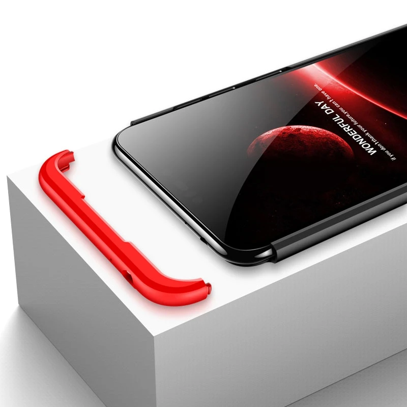 Чехол GKK для Huawei Y7 Prime 2019 3 в 1 Защитный матовый жесткий чехол из
